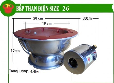 Bếp Than Điện Size 26